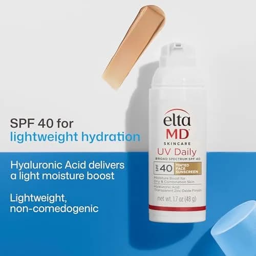 EltaMD UV Daily Tinted Face Sunscreen Moisturizer SPF 40 48g (1.7 Fl Oz) | Broad Spectrum UVA/UVB Protection thumbnail 2