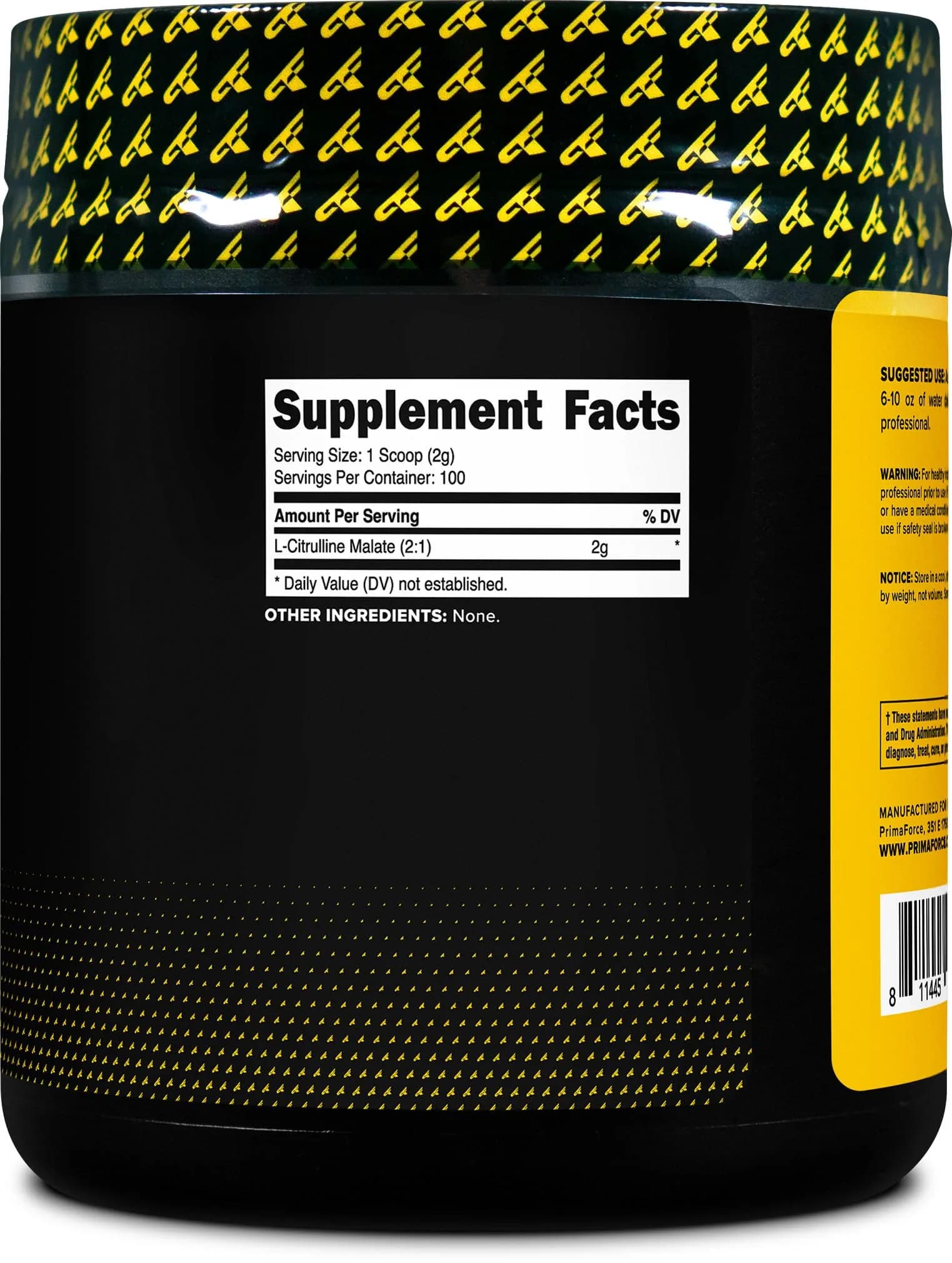 PrimaForce L-Citrulline Malate Powder 200g (7oz) | Vegan, Non-GMO Pre-Workout for Energy & Recovery - view 3