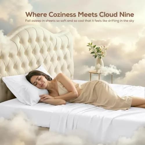 Utopia Bedding Twin Sheets Set, 3 Pieces 16" Deep Pocket White | Soft, Durable Microfiber Bedding thumbnail 4