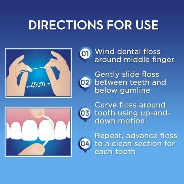 Oral-B Super Floss Mint Dental Floss for Braces Bridges - 100 Strips (2-Pack) | Triple-Action Cleaning for Braces & Bridges - view 7