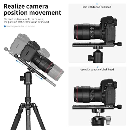 Neewer 200mm Professional Rail Nodal Slide Metal Quick Release Clamp for Camera | Precision Laser Engraved Scale & Spirit Level thumbnail 5