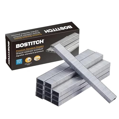 Bostitch Office Standard Staples, 1/4 Inch, 5000 Count | Heavy Duty, Sharp Chisel Point, Universal Fit thumbnail 1