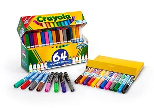 Crayola Washable Broad Line Marker Variety Set (64ct) | Ultra-Clean, Gel FX, & Window Markers for Kids & Crafts thumbnail 5