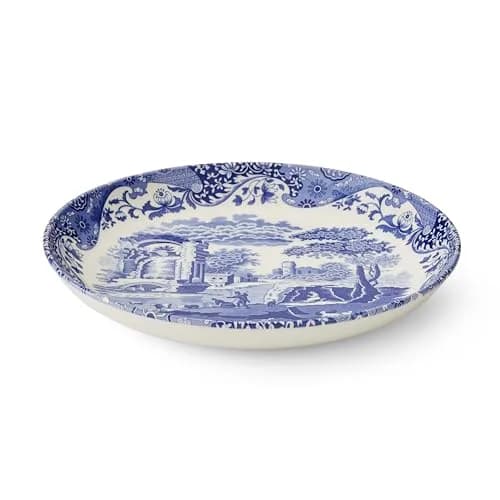 Portmeirion Blue Italian Pasta Serving Bowl - Blue/White | Made in England, Dishwasher & Microwave Safe thumbnail 1