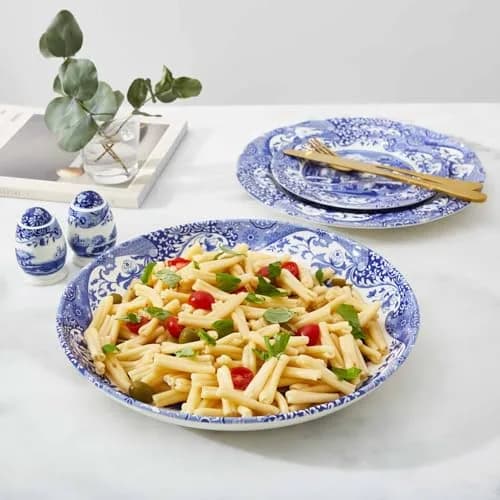 Portmeirion Blue Italian Pasta Serving Bowl - Blue/White | Made in England, Dishwasher & Microwave Safe thumbnail 2