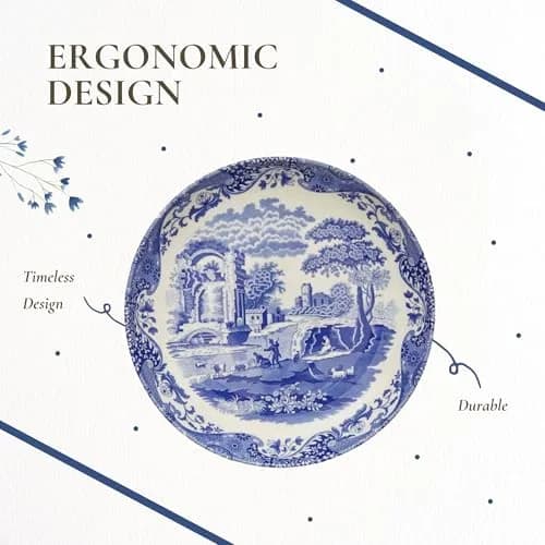 Portmeirion Blue Italian Pasta Serving Bowl - Blue/White | Made in England, Dishwasher & Microwave Safe thumbnail 3