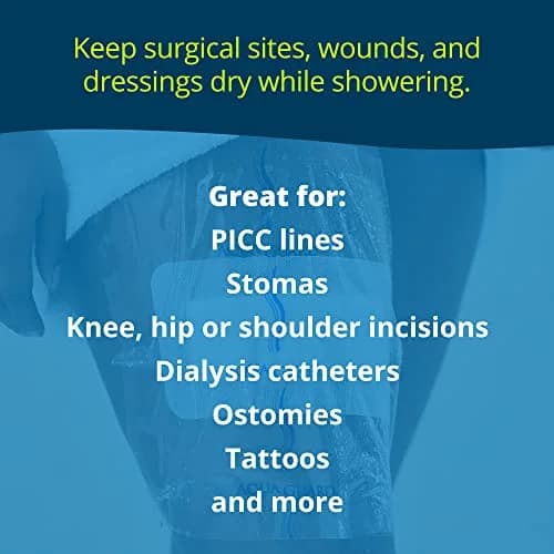 TIDI AquaGuard Wound Cover for Showering 10 in x 12 in | Waterproof, Hypoallergenic, Single-Use Sheets thumbnail 8
