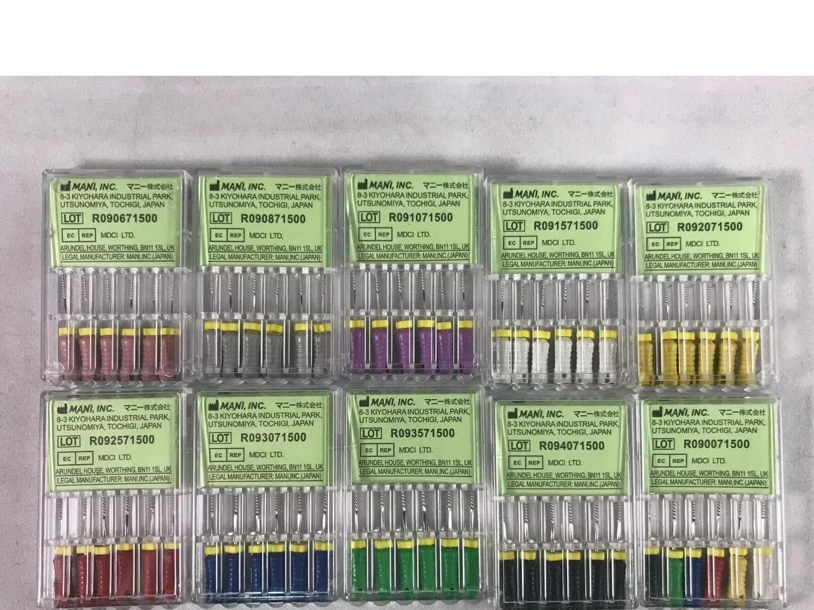 MANI K-Files 31mm #35 6/Box | Safe-End Tip for Endodontic Canal Enlargement
