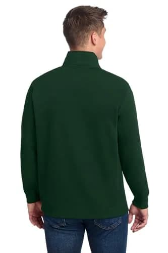 SPORT-TEK Unisex Quarter Zip Sweatshirt Forest Green | Classic Fit, Soft Cotton Blend, Durable & Comfortable thumbnail 3
