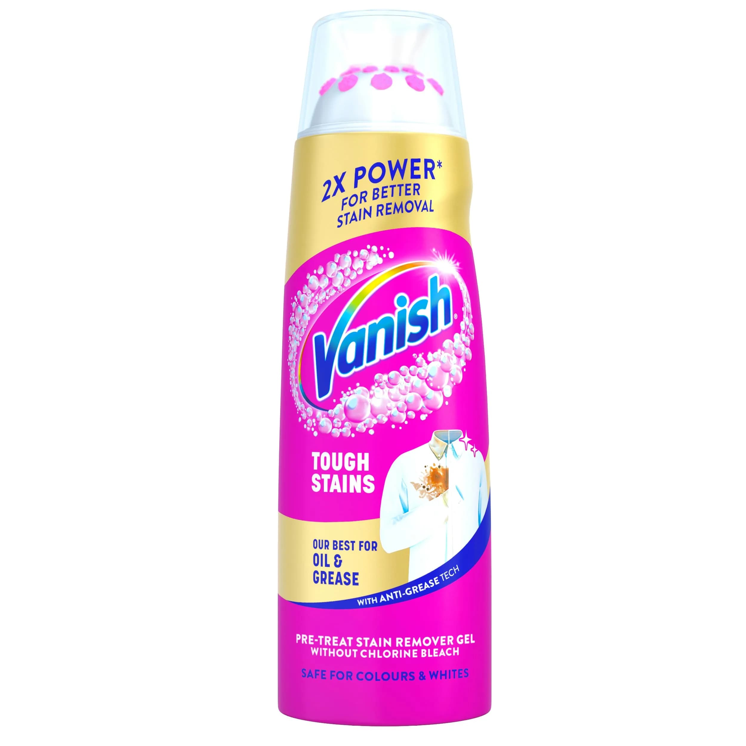 Vanish Pre Treat Stain Remover Gel, 200ml | Fast-Acting Grease & Oil Stain Remover