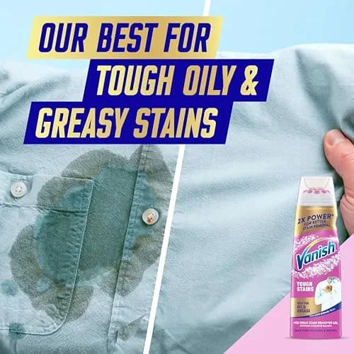 Vanish Pre Treat Stain Remover Gel, 200ml | Fast-Acting Grease & Oil Stain Remover thumbnail 4