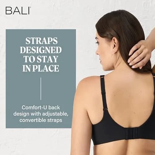 Bali Women's One Smooth U Ultra Light Illusion Neckline Underwire Bra, 36C | Seamless Support for Everyday Comfort thumbnail 7