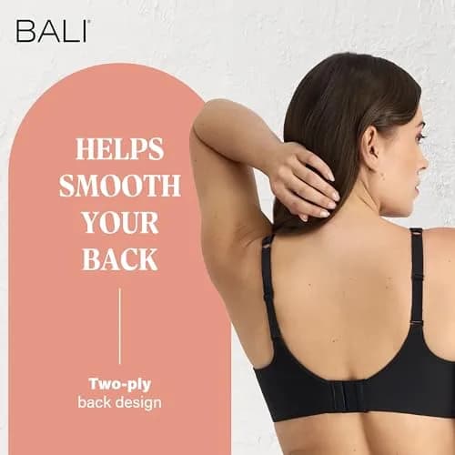 Bali Women's One Smooth U Ultra Light Illusion Neckline Underwire Bra, 36C | Seamless Support for Everyday Comfort thumbnail 8