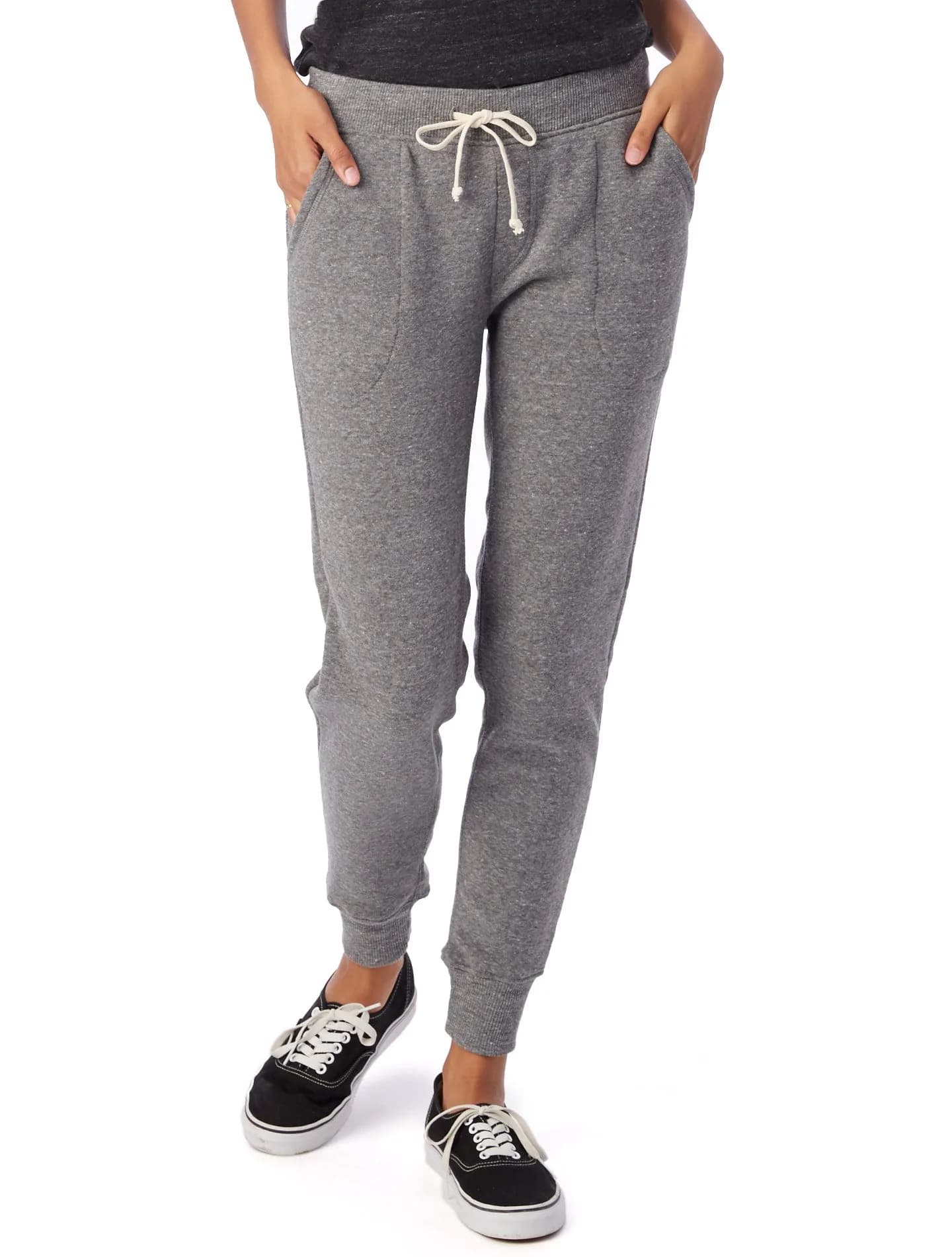 Alternative Women's Fleece Jogger Pant, Eco Grey, Medium | Slim Fit, Mid Rise, Recycled Cotton & Fleece — Eco Grey