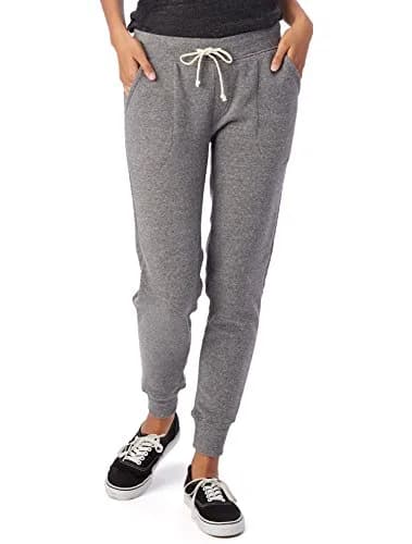 Alternative Women's Fleece Jogger Pant, Eco Grey, Medium | Slim Fit, Mid Rise, Recycled Cotton & Fleece thumbnail 1