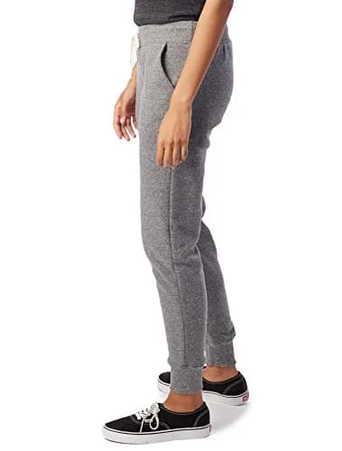 Alternative Women's Fleece Jogger Pant, Eco Grey, Medium | Slim Fit, Mid Rise, Recycled Cotton & Fleece thumbnail 2