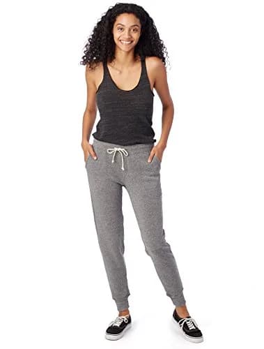 Alternative Women's Fleece Jogger Pant, Eco Grey, Medium | Slim Fit, Mid Rise, Recycled Cotton & Fleece thumbnail 3