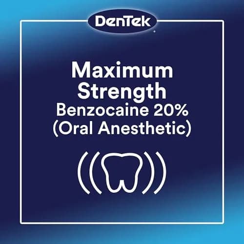 DenTek Instant Oral Pain Relief Kit with Benzocaine, 50 Treatments | Maximum Strength Mint Oral Anesthetic thumbnail 4