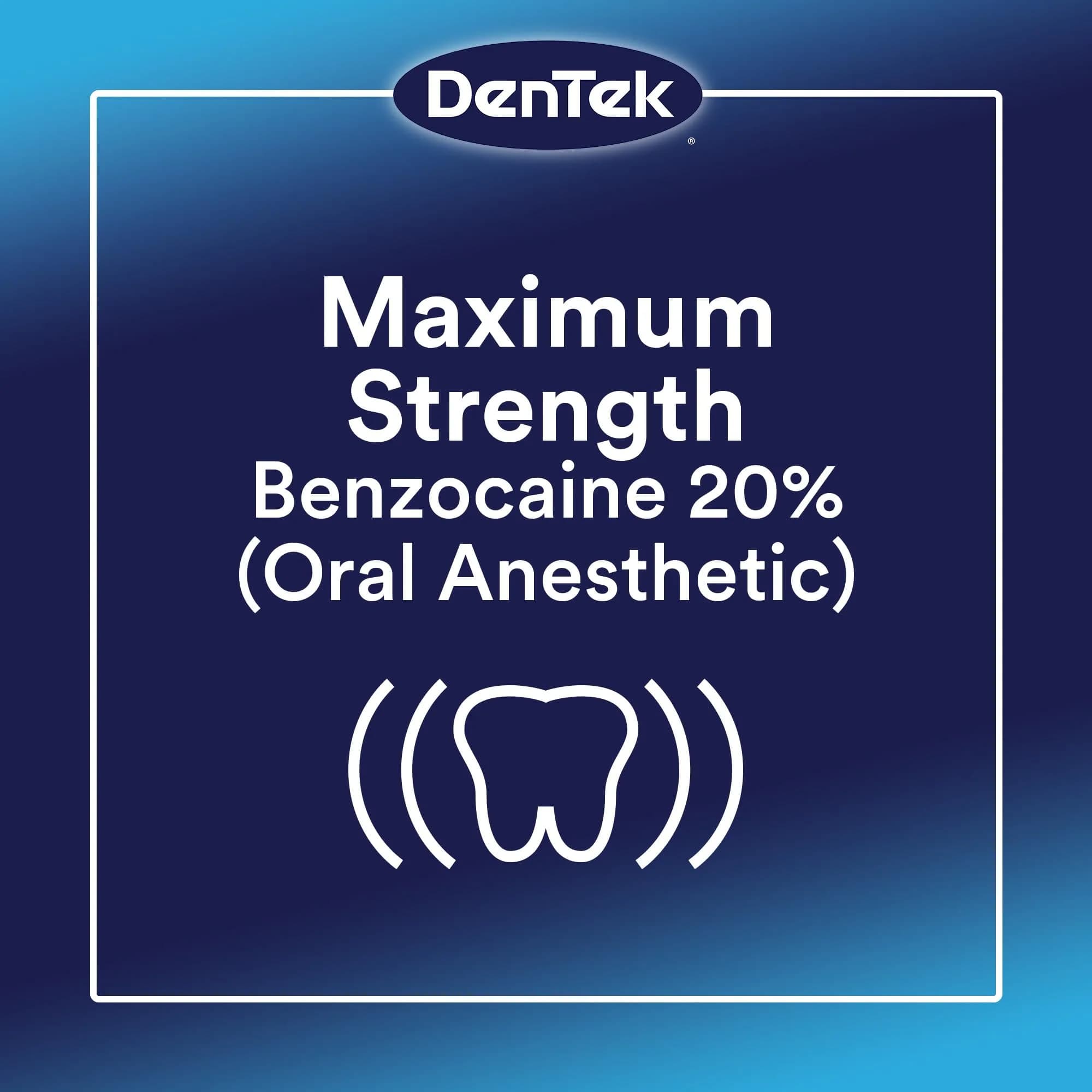 DenTek Instant Oral Pain Relief Kit with Benzocaine, 50 Treatments | Maximum Strength Mint Oral Anesthetic - view 4