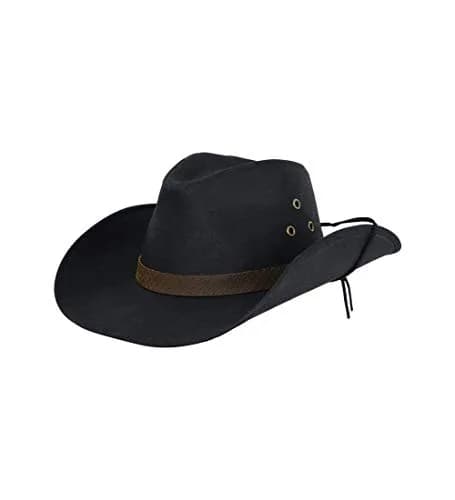 Outback Trading Company Unisex Trapper Cotton Oilskin Hat Black | Waterproof UPF 50 thumbnail 1