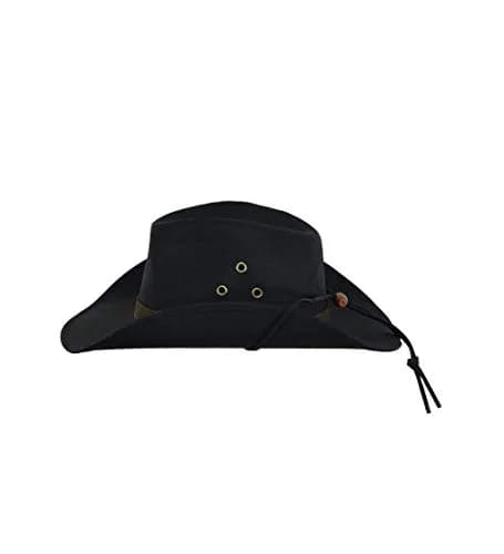 Outback Trading Company Unisex Trapper Cotton Oilskin Hat Black | Waterproof UPF 50 thumbnail 2