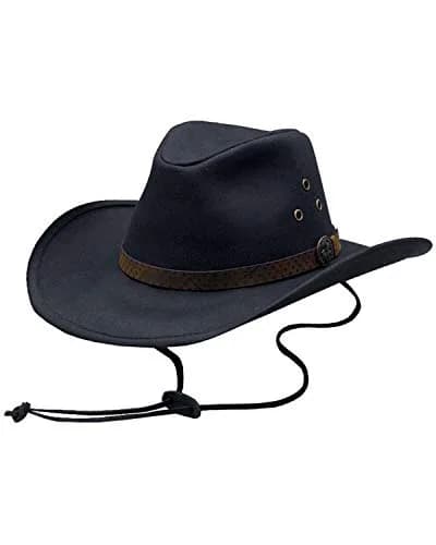 Outback Trading Company Unisex Trapper Cotton Oilskin Hat Black | Waterproof UPF 50 thumbnail 3