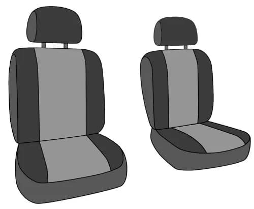 CalTrend Front Buckets Seats, Neoprene Seat Covers for 2011-2021 Nissan Frontier|Nissan Xterra Charcoal Charcoal Insert with Black Trim | Custom Fit thumbnail 2