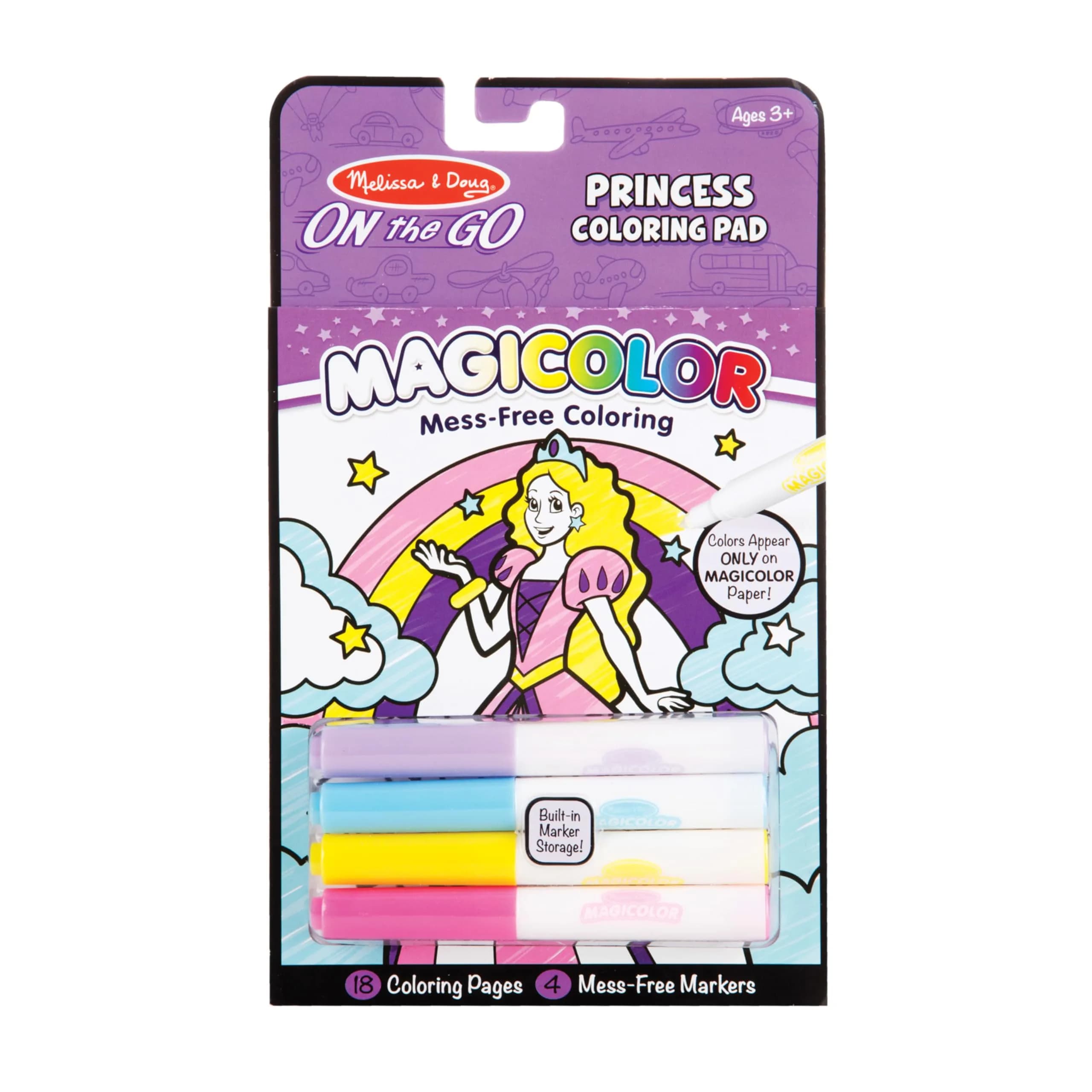 Melissa & Doug On The Go Magicolor Coloring Pad - Princess (18 Pages, 25cm x 15cm) — Multicolor