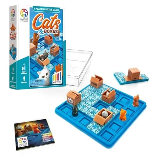 SmartGames Cats & Boxes Logic Puzzle Game 2-Pack | Award-Winning Educational Toy for Ages 7+ thumbnail 1