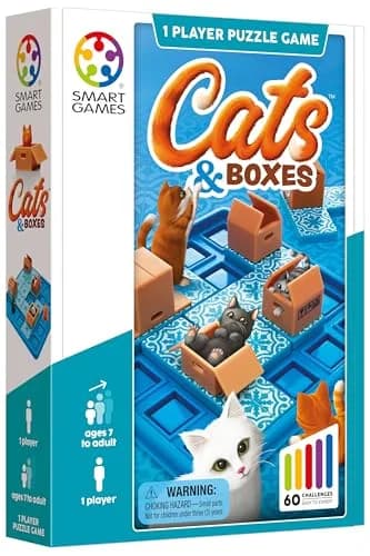 SmartGames Cats & Boxes Logic Puzzle Game 2-Pack | Award-Winning Educational Toy for Ages 7+ thumbnail 3