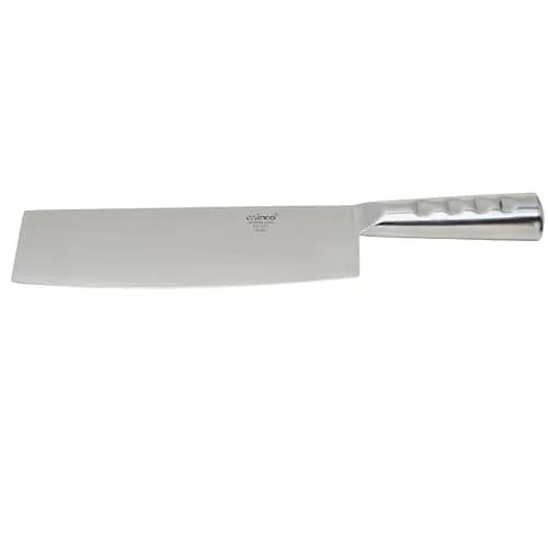 Winco 8-inch Chinese Chef's Knife & Steel Handle | Professional Grade Stainless Steel Cleaver thumbnail 1