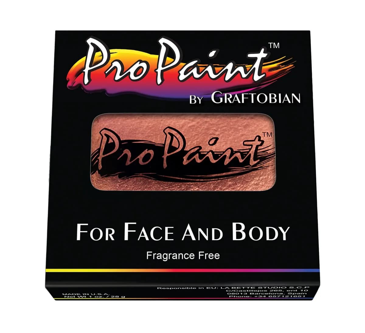 Graftobian Pro Paint Face and Body Paint - Clockwork Copper, 30ml (1.01 Fl Oz) | Blendable Glycerin-Based Formula - view 3