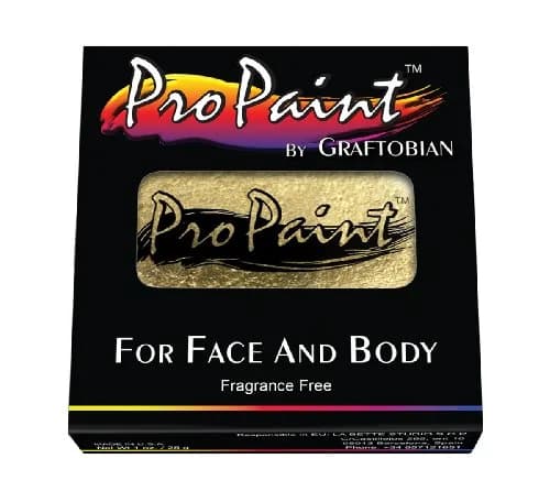 Graftobian ProPaint Metallic Gilded Gold Face & Body Paint 29.57ml (1 Fl Oz) | Vivid, Blendable Coverage thumbnail 3