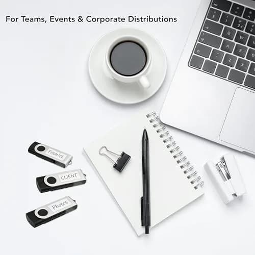 Enfain 16GB USB 2.0 Flash Drive 10 Pack | Swivel Thumb Drives with Labels for Office & Events thumbnail 7