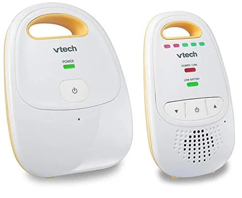 VTech Audio Baby Monitor DM111 — No Static DECT 6.0, No WiFi, Hack-Proof | 8Hr Battery, 1000ft Range, 5-Level Sound Indicator thumbnail 1