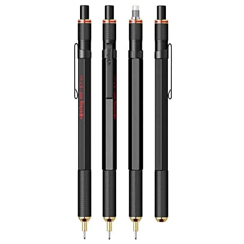 Rotring 800 Mechanical Pencil 0.7mm | Twist & Click Retractable Metal Body thumbnail 3