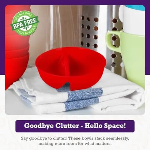 Just Solutions Crunch Anti-Soggy Cereal Bowl 7 in x 2.5 in | Keeps Cereal Fresh & Crunchy, Microwave & Dishwasher Safe thumbnail 4