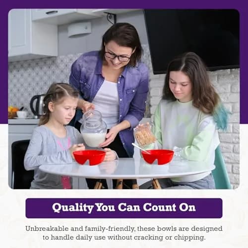 Just Solutions Crunch Anti-Soggy Cereal Bowl 7 in x 2.5 in | Keeps Cereal Fresh & Crunchy, Microwave & Dishwasher Safe thumbnail 7