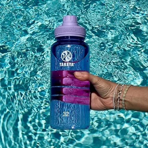 Takeya Tritan Sport Water Bottle with Spout Lid | 24 oz BPA-Free Leak-Proof Hydration thumbnail 3