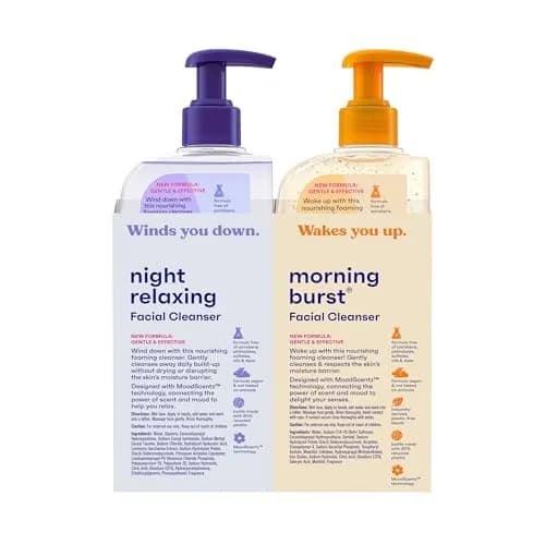 Clean & Clear Oil-Free Facial Cleansers Morning Burst & Night Relaxing 192 fl oz (16 oz 2 Count Pack of 12) | Gentle Daily Cleansing thumbnail 6