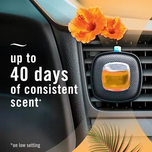 Febreze Car Vent Clip Air Freshener Hawaiian Aloha, 0.06 oz (1.8 ml) | Fights Car Odors for 30 Days thumbnail 4