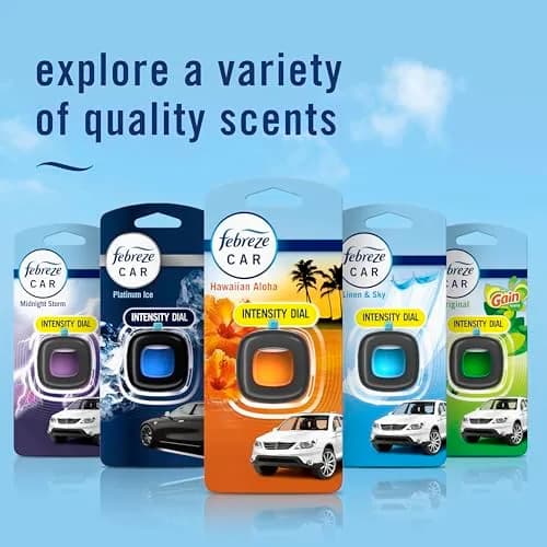 Febreze Car Vent Clip Air Freshener Hawaiian Aloha, 0.06 oz (1.8 ml) | Fights Car Odors for 30 Days thumbnail 7