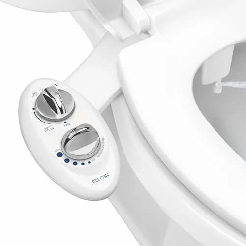 LUXE Bidet NEO 120 Attachment White | Non-Electric Single Nozzle Bidet for Two-Piece Toilets thumbnail 1