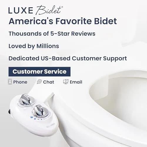 LUXE Bidet NEO 120 Attachment White | Non-Electric Single Nozzle Bidet for Two-Piece Toilets thumbnail 7