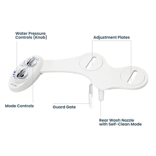 LUXE Bidet NEO 120 Attachment White | Non-Electric Single Nozzle Bidet for Two-Piece Toilets thumbnail 8