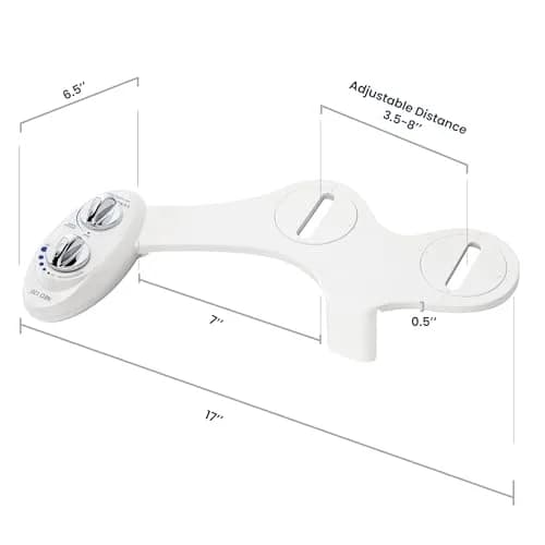 LUXE Bidet NEO 120 Attachment White | Non-Electric Single Nozzle Bidet for Two-Piece Toilets thumbnail 9