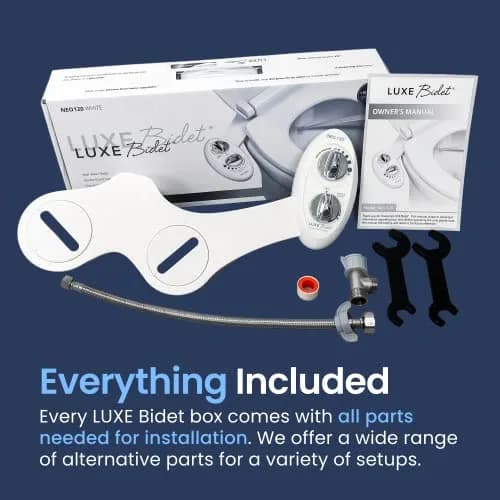LUXE Bidet NEO 120 Attachment White | Non-Electric Single Nozzle Bidet for Two-Piece Toilets thumbnail 2