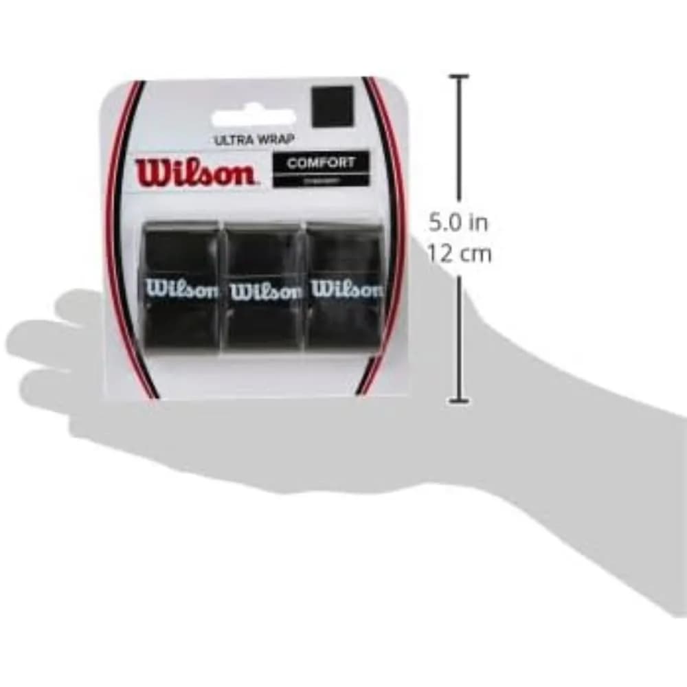 WILSON Sensation Pro Tennis Racquet Over Grip - Black | 3 Grips - view 2