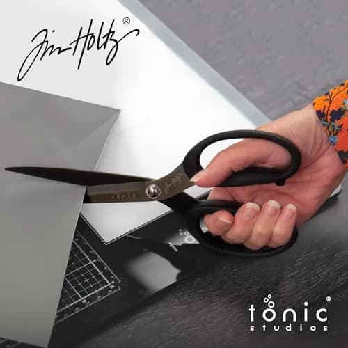 Tonic Studios Scissors All Purpose 9.5 Inch Titanium Snips | Micro Serrated, Non Stick Craft Tool thumbnail 3
