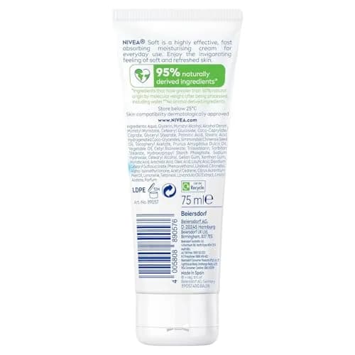 NIVEA Soft All-Purpose Moisturizing Cream 156 g (5.5 oz) | Fast-Absorbing Daily Hydration thumbnail 3
